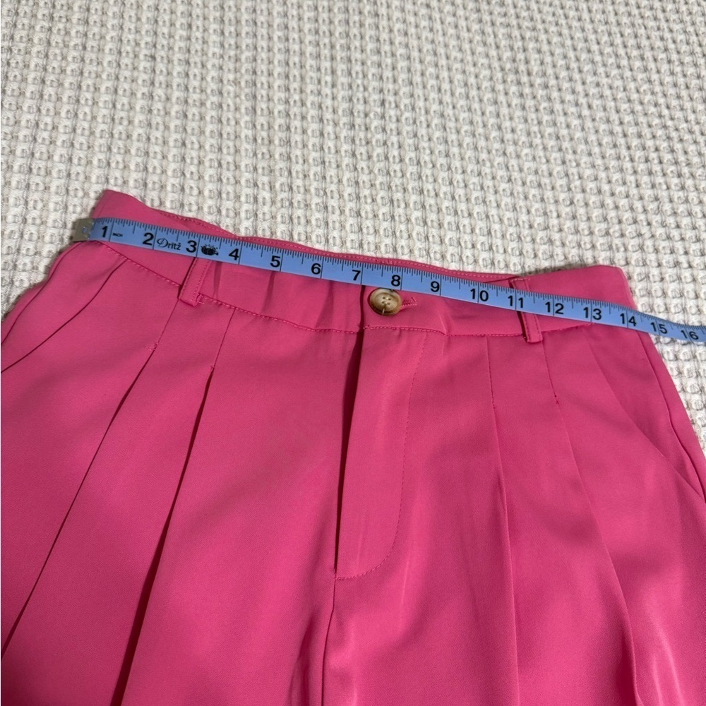 Nasty Gal Elegant High-Waist Pink Wide-Leg Women's Pants - Picture 10 of 11
